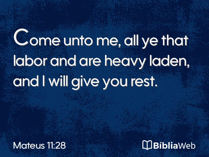 Mateus 11:28 em imagem para compartilhar