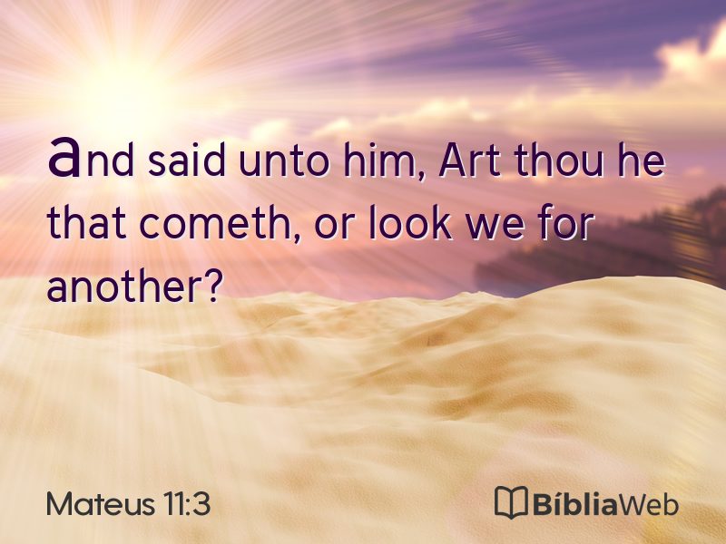 Mateus 11:3 em imagem para compartilhar