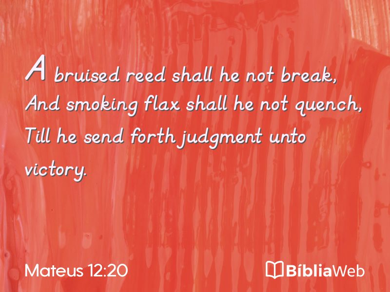 Mateus 12:20 em imagem para compartilhar