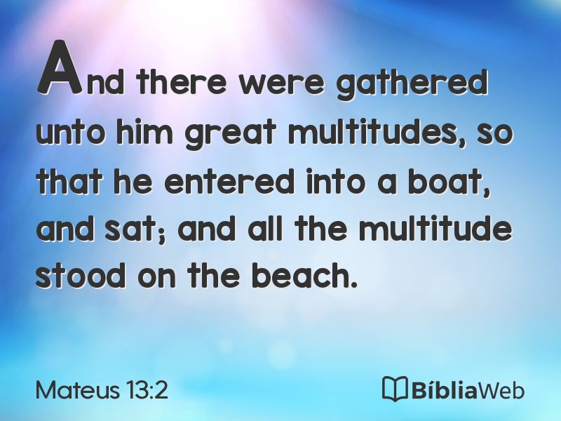 Mateus 13:2 em imagem para compartilhar