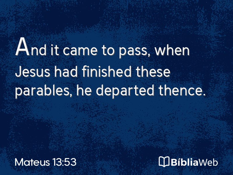 Mateus 13:53 em imagem para compartilhar
