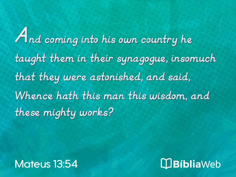 Mateus 13:54 em imagem para compartilhar
