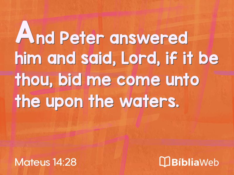 Mateus 14:28 em imagem para compartilhar