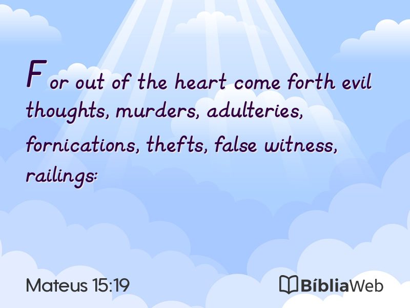 Mateus 15:19 em imagem para compartilhar