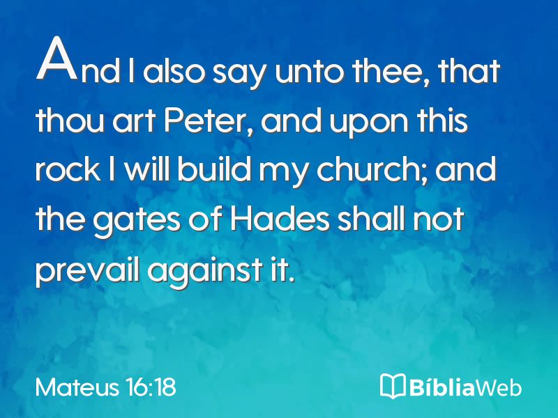 Mateus 16:18 em imagem para compartilhar