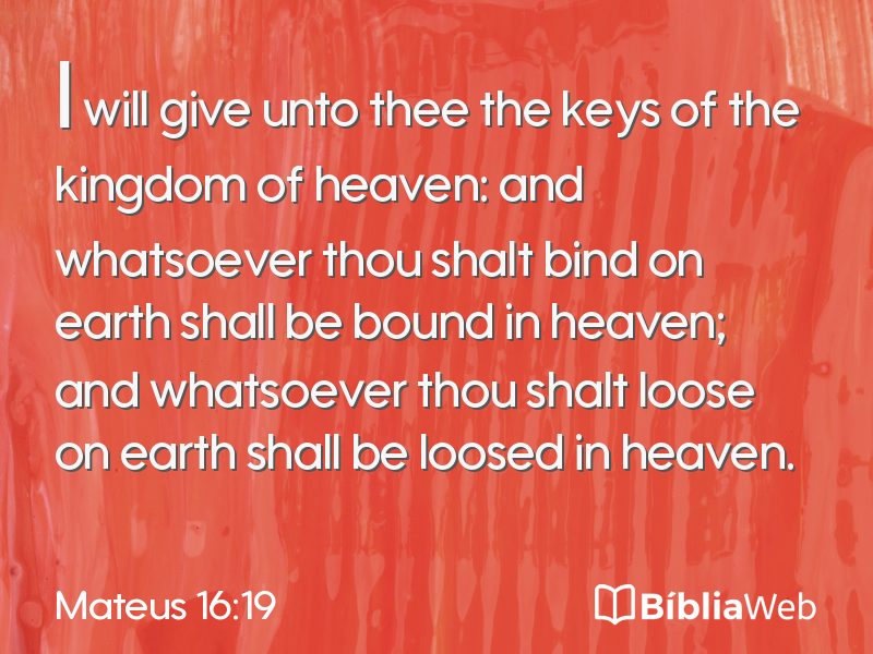 Mateus 16:19 em imagem para compartilhar
