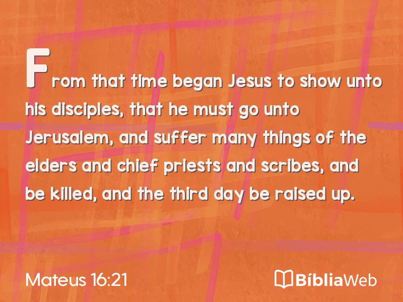 Mateus 16:21 em imagem para compartilhar