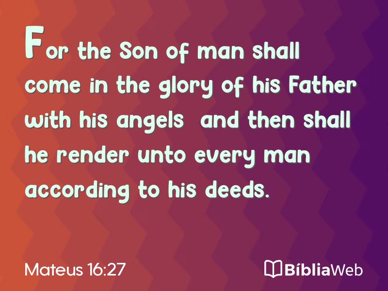 Mateus 16:27 em imagem para compartilhar