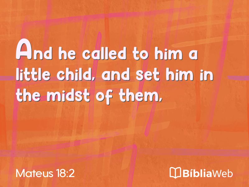Mateus 18:2 em imagem para compartilhar