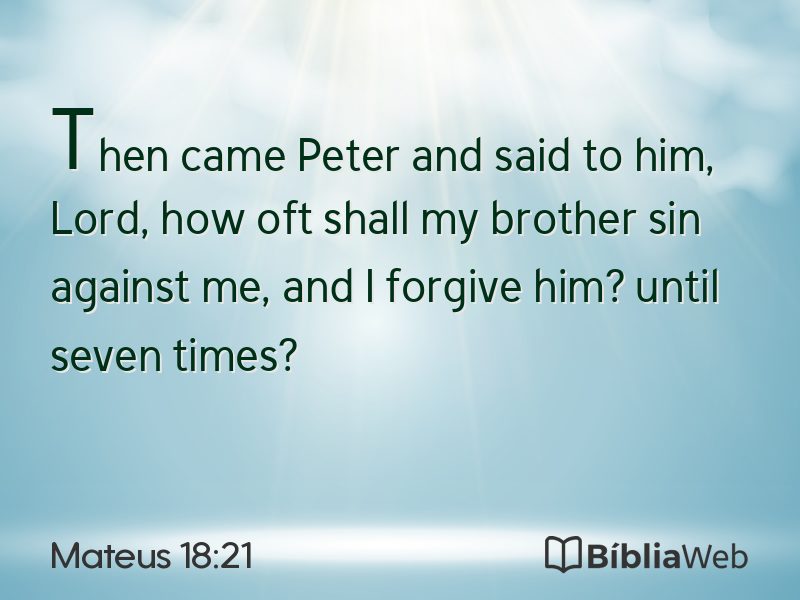 Mateus 18:21 em imagem para compartilhar