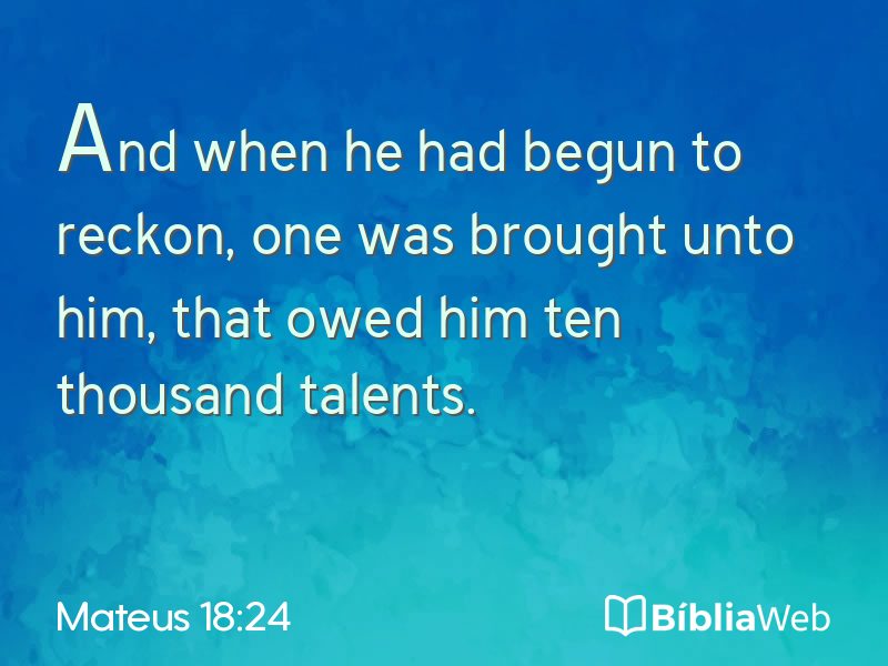 Mateus 18:24 em imagem para compartilhar