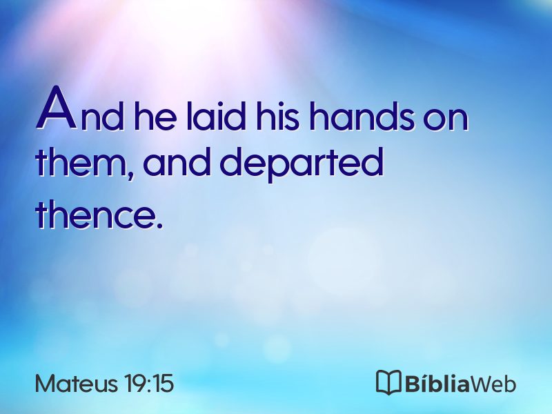 Mateus 19:15 em imagem para compartilhar