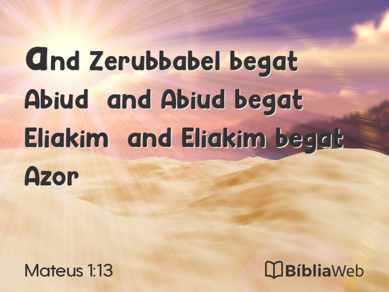 Mateus 1:13 em imagem para compartilhar