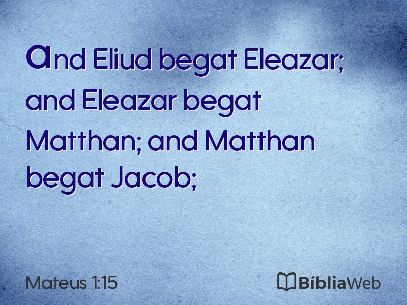 Mateus 1:15 em imagem para compartilhar