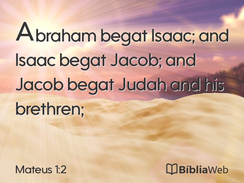 Mateus 1:2 em imagem para compartilhar