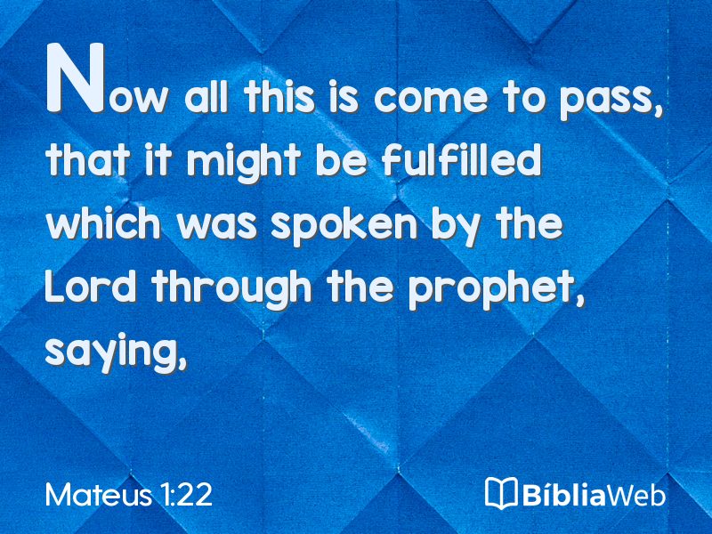 Mateus 1:22 em imagem para compartilhar