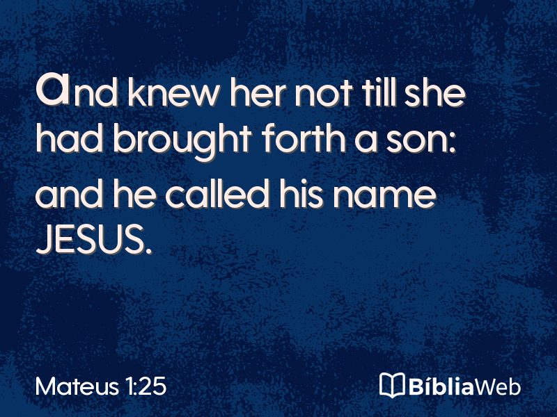 Mateus 1:25 em imagem para compartilhar