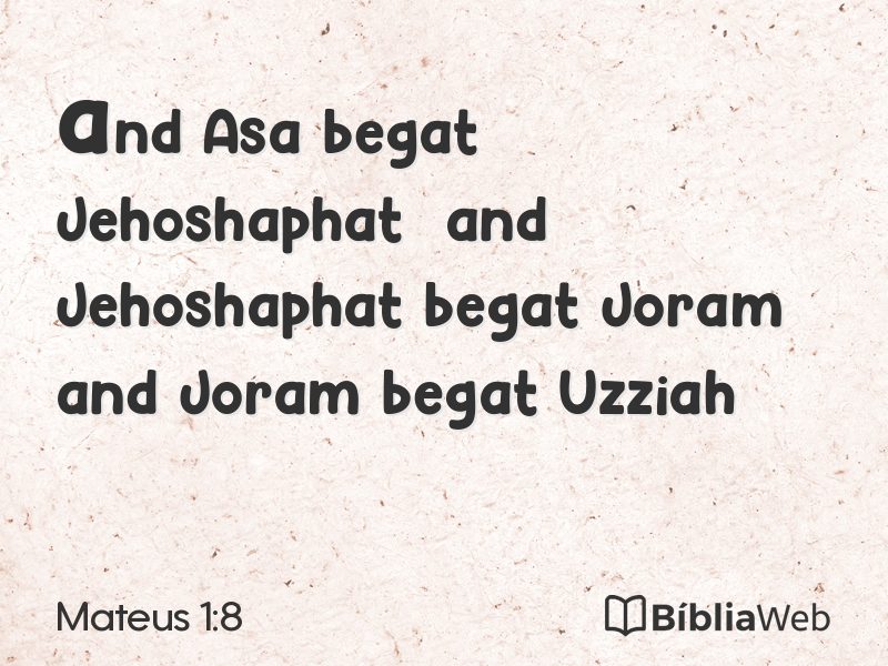 Mateus 1:8 em imagem para compartilhar