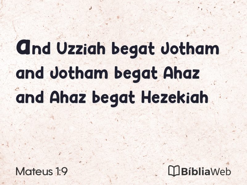 Mateus 1:9 em imagem para compartilhar
