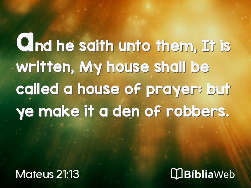 Mateus 21:13 em imagem para compartilhar