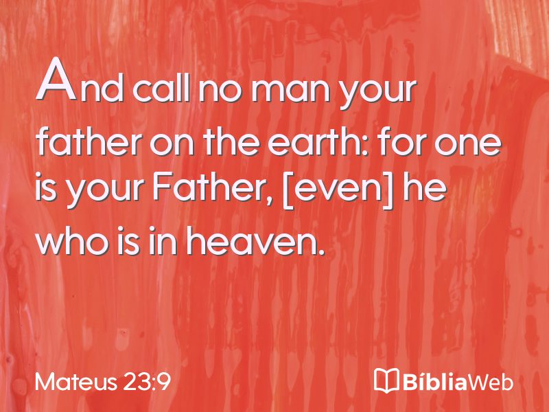 Mateus 23:9 em imagem para compartilhar