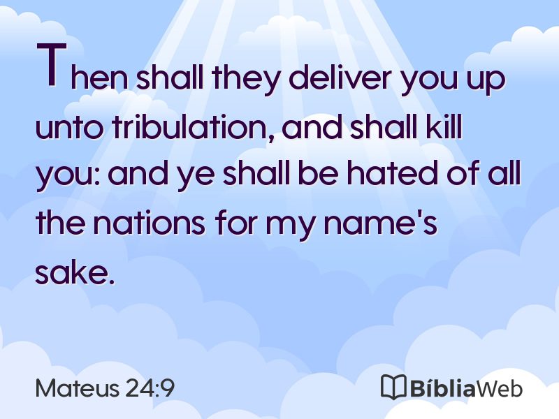 Mateus 24:9 em imagem para compartilhar