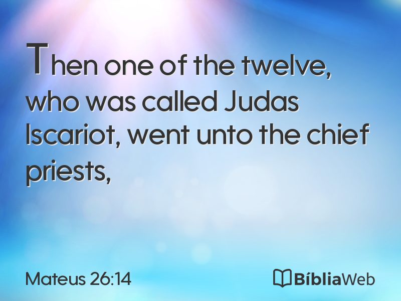Mateus 26:14 em imagem para compartilhar