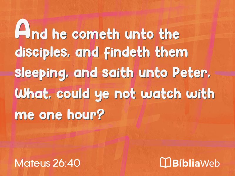 Mateus 26:40 em imagem para compartilhar