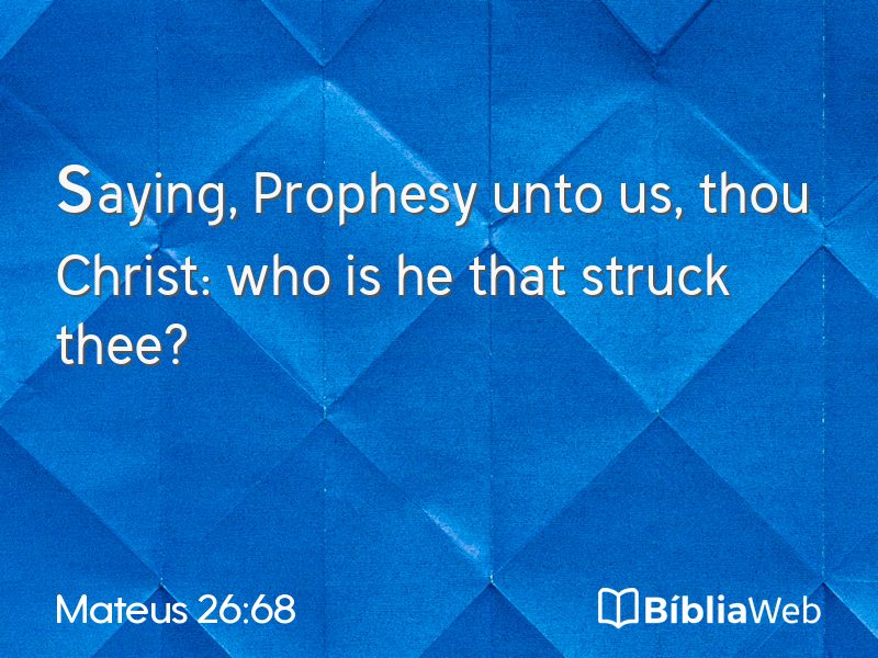 Mateus 26:68 em imagem para compartilhar