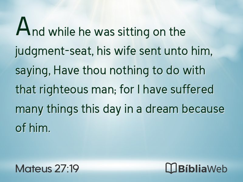 Mateus 27:19 em imagem para compartilhar