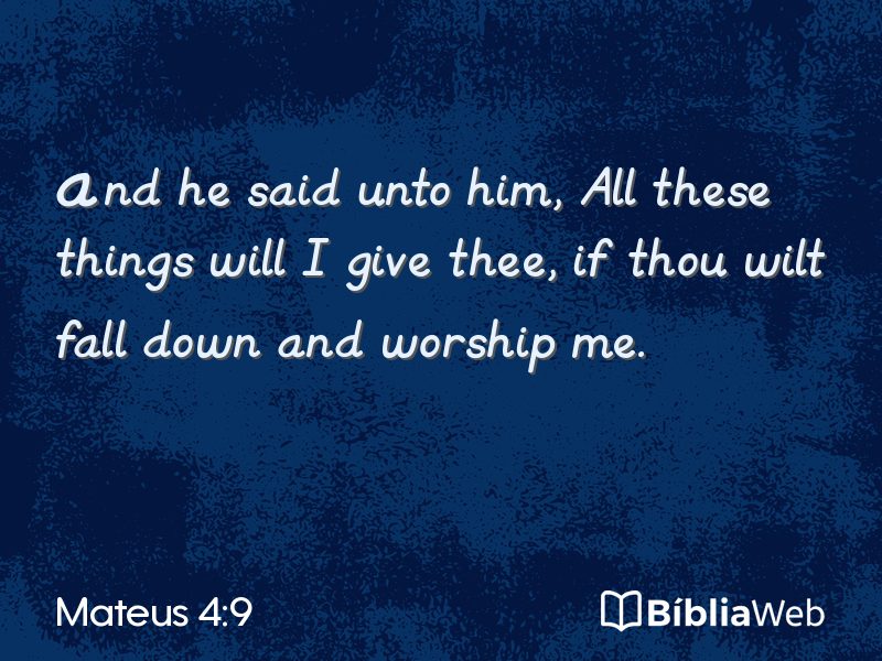 Mateus 4:9 em imagem para compartilhar
