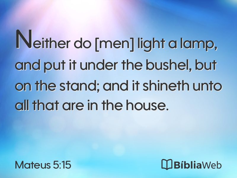 Mateus 5:15 em imagem para compartilhar