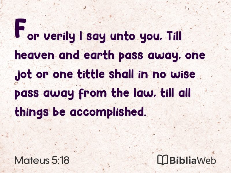 Mateus 5:18 em imagem para compartilhar