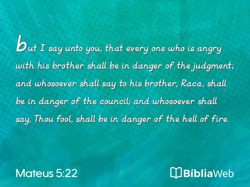Mateus 5:22 em imagem para compartilhar