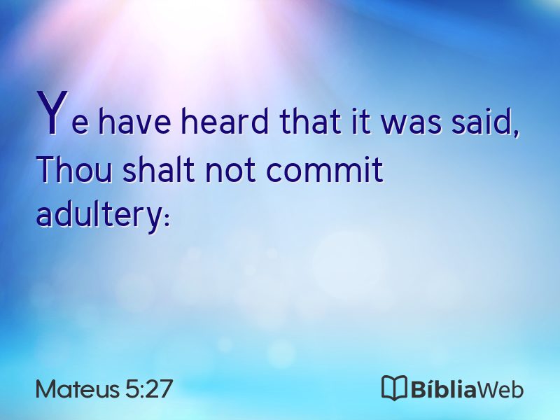 Mateus 5:27 em imagem para compartilhar