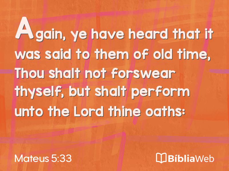 Mateus 5:33 em imagem para compartilhar