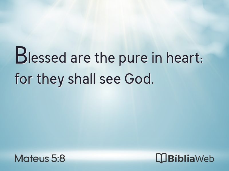 Mateus 5:8 em imagem para compartilhar
