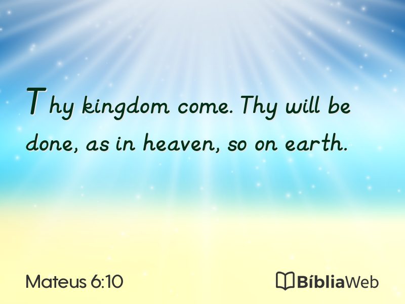 Mateus 6:10 em imagem para compartilhar