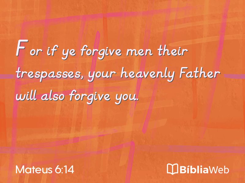 Mateus 6:14 em imagem para compartilhar
