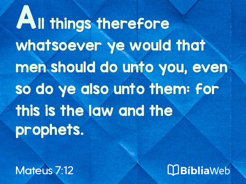 Mateus 7:12 em imagem para compartilhar