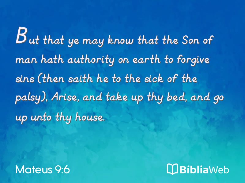 Mateus 9:6 em imagem para compartilhar