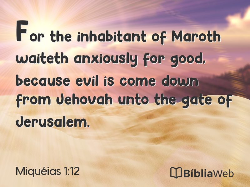 Miquéias 1:12 em imagem para compartilhar
