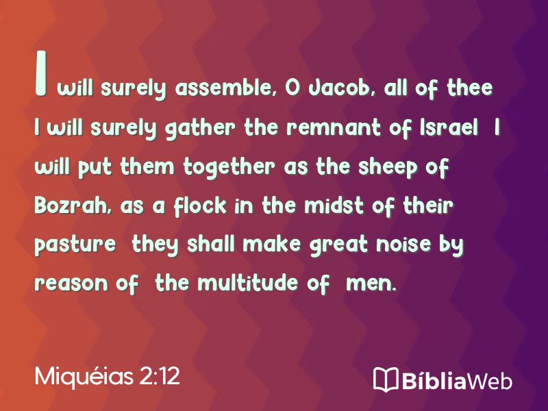 Miquéias 2:12 em imagem para compartilhar