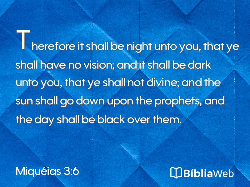 Miquéias 3:6 em imagem para compartilhar