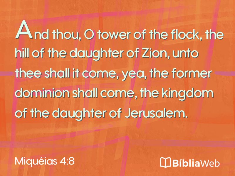 Miquéias 4:8 em imagem para compartilhar