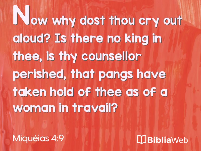 Miquéias 4:9 em imagem para compartilhar