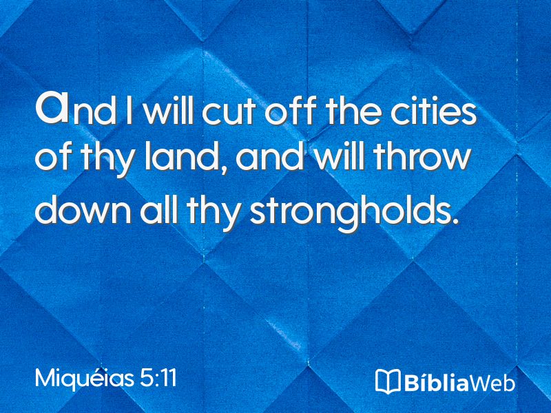 Miquéias 5:11 em imagem para compartilhar