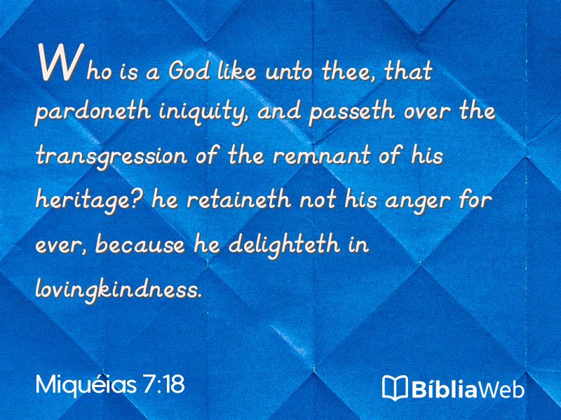Miquéias 7:18 em imagem para compartilhar