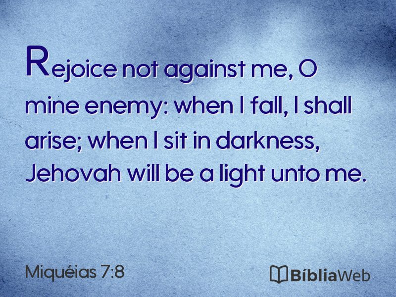Miquéias 7:8 em imagem para compartilhar