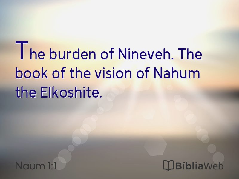 Naum 1:1 em imagem para compartilhar